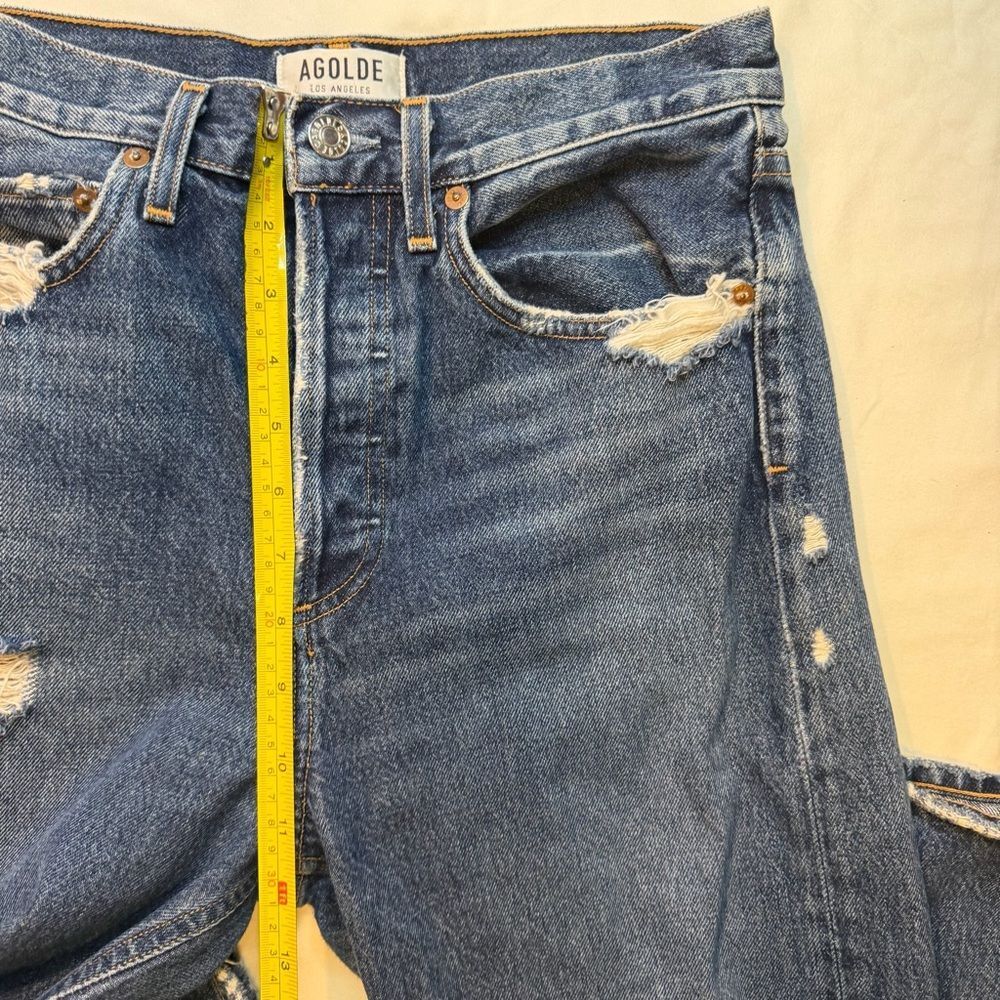 Agolde Pinch Waist High Rise 90s Loose Fit Psyche distressed straight jeans 25 - Picture 7 of 11